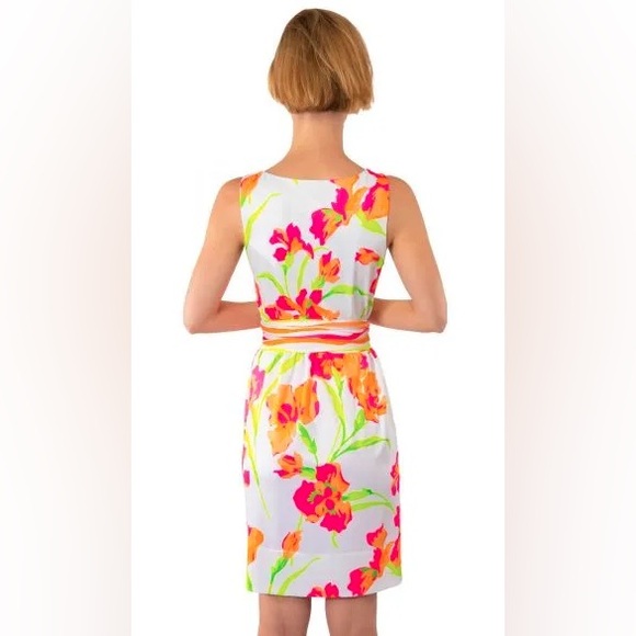 Gretchen Scott Jersey Date Night White Floral Dress Size Small - Picture 4 of 13